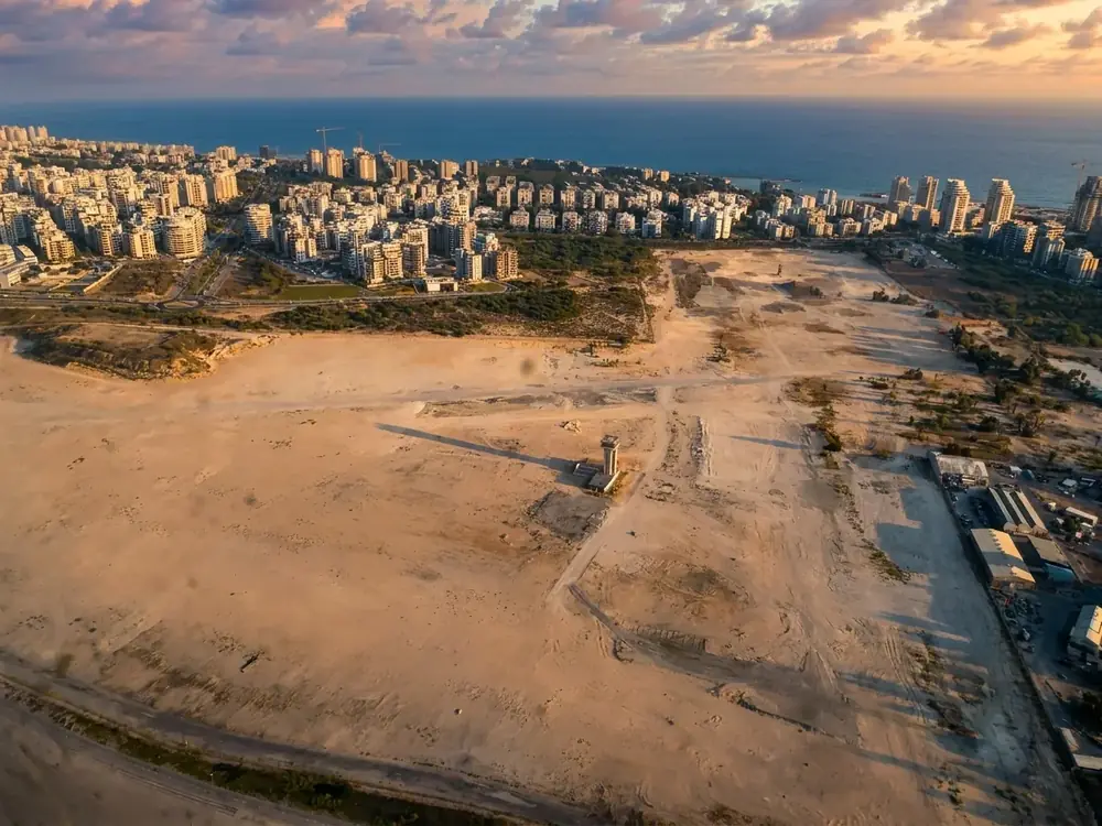 The cleared Sde Dov airport site, October 2020